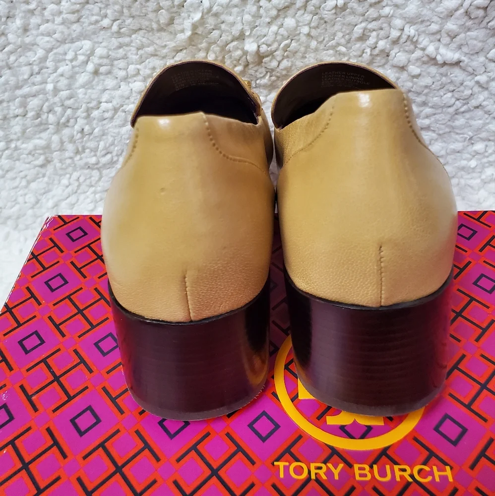 Tory Burch Jessa 45MM Leather Heeled Loafers - Picture 11 of 14